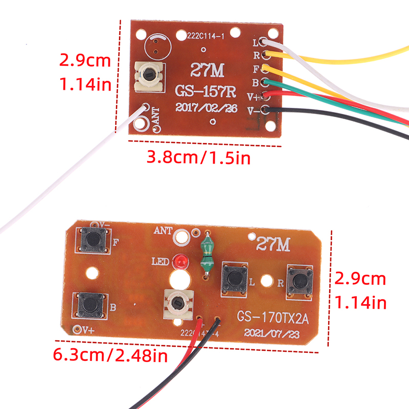 4CH RC Remote Control Circuit PCB Transmitter Receiver Board Car Accessories ZH. 