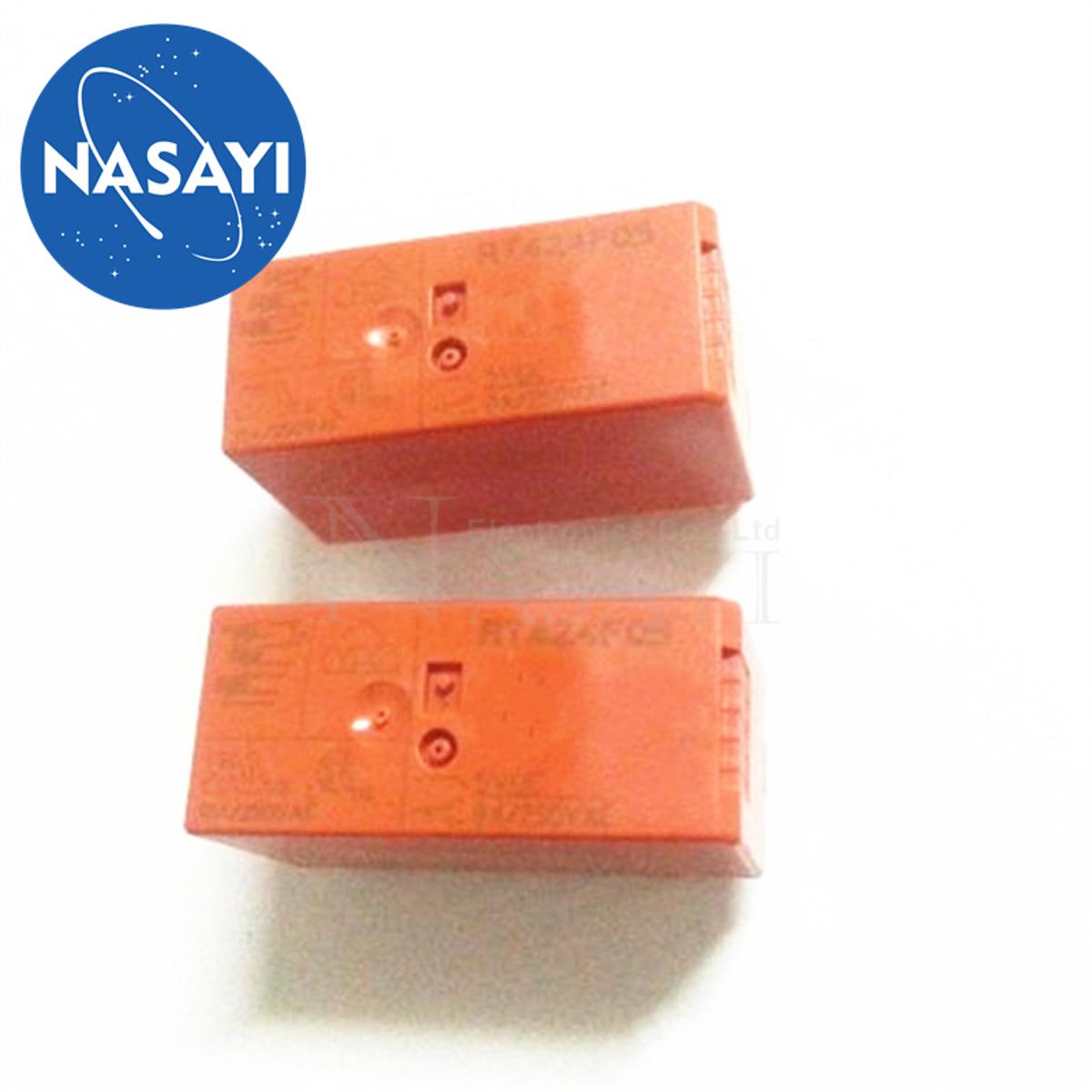 RT424F05 9 feet magnetic holding double coil electronic DC electromagnetic power relay