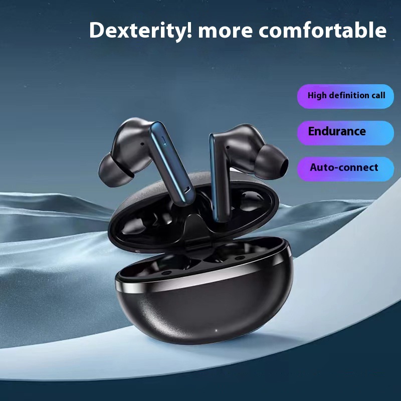 Bluetooth headset new private model smart touch noise reduction TWS wireless all-in-ear earplugs