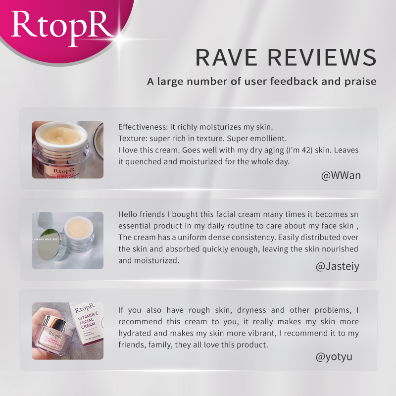 RtopR Vitamin C Cream - Brighten skin - For All Skin Types - 30g. 