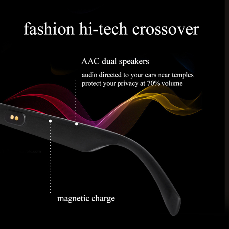 2023 KY01 Smart Glasses - Anti-blue UV Lens Bluetooth Music Player CE ROHS Certification IPX5 Smart Creative Electronics glass. 