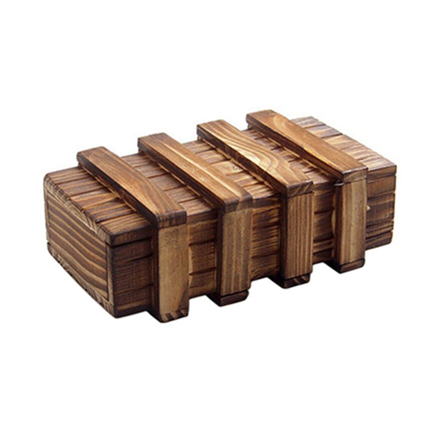 Wooden Puzzle Box Vintage With Secret Drawer Magic Compartment Brain Teaser Wood Toy Puzzles Boxes Kids Toys. 