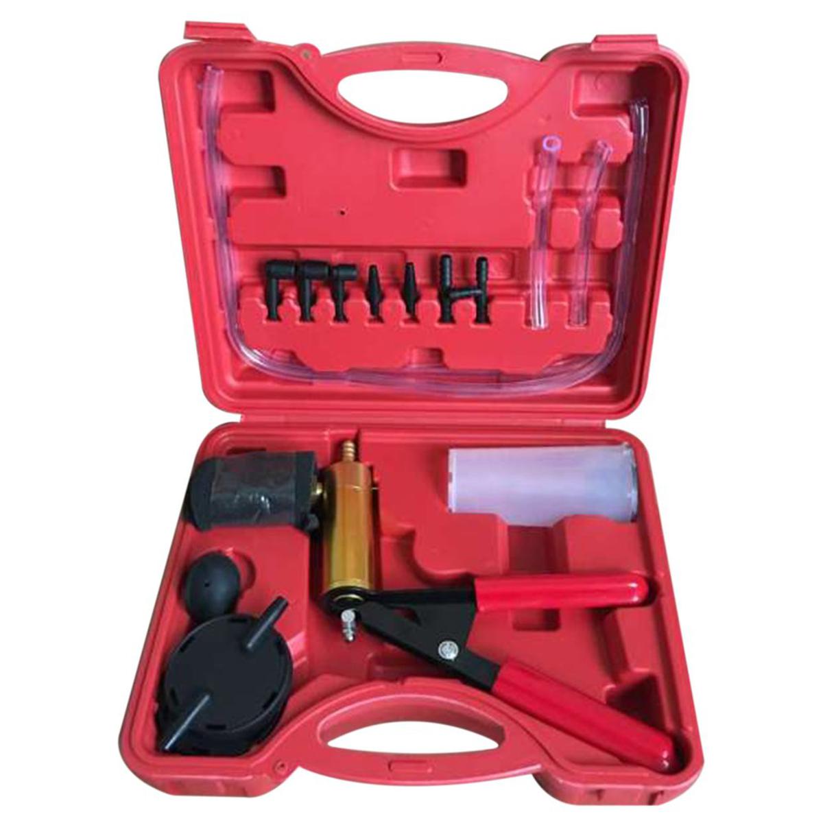MA Hand Held Vacuum Pump Tester Set And Brake Bleeder Kit Car Motorbike Pump