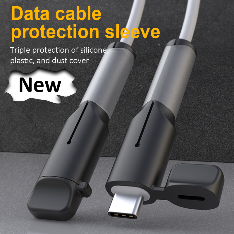 USB Type-C Soft Silicone Charger Protector/Cable Protector Data Line Cord Protector /Protective Case Cable Winder Cover For Android Charger Cable Protect CP20. 