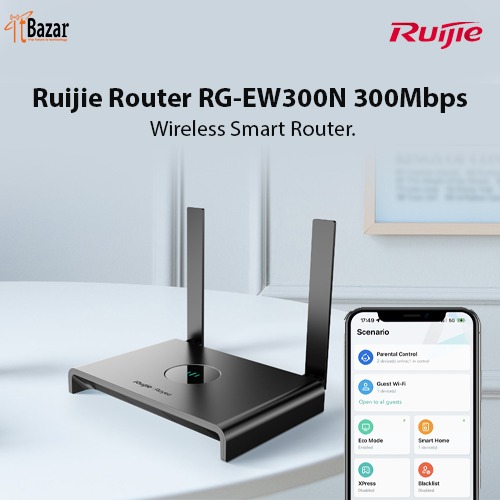 Ruijie RG-EW300N 300 Mbps Wi-Fi 4 Wireless Smart Router