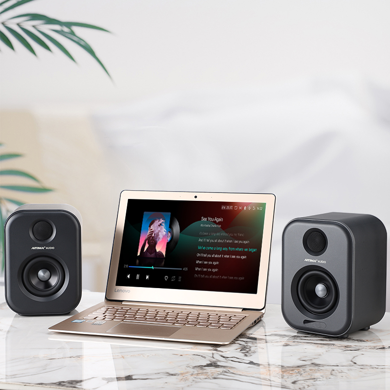 AIYIMA S400 Audio 80W Bookshelf Active Speakers Studio Monitor 3 Inch Bluetooth USB DAC HiFi Home Subwoofer Music System TV PC. 