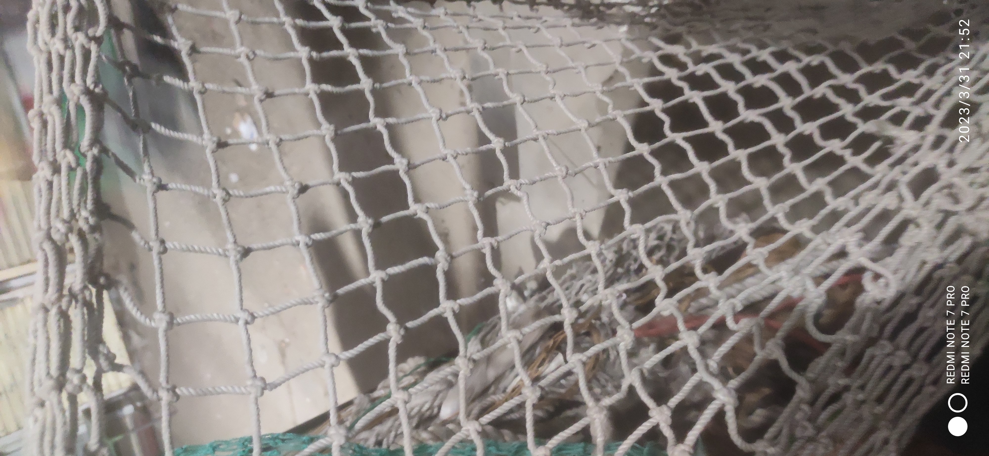 Safety net for construction project. 