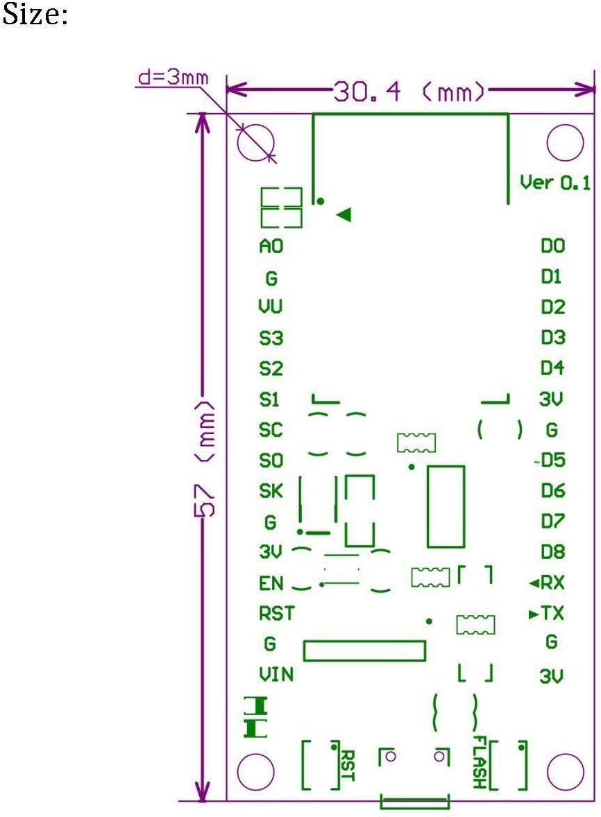 NodeMcu V3 ESP8266 WIFI Module CH340 Chip Development Board With Data Cable. 