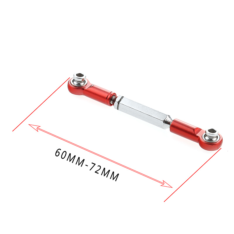 Upgrade Metal Pull Rod Link Rod Base Bracket WPL B1 B14 B24 C14 C24 1/16 RC Car Spare Parts Accessories,Red - Red. 