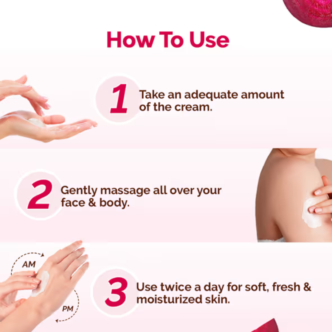 Beetroot Hydraful Light Moisturizing Cream with Beetroot & Hyaluronic Acid for Hydrated Pink Glow - 200 g. 