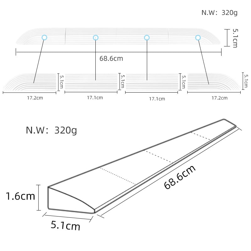 Threshold Bars Step Ramp Climbing Mat Spare Parts Accessories Replacement For XiaoRoborock iRobot Roomba Robot Vacuum Sweeper-Set C. 