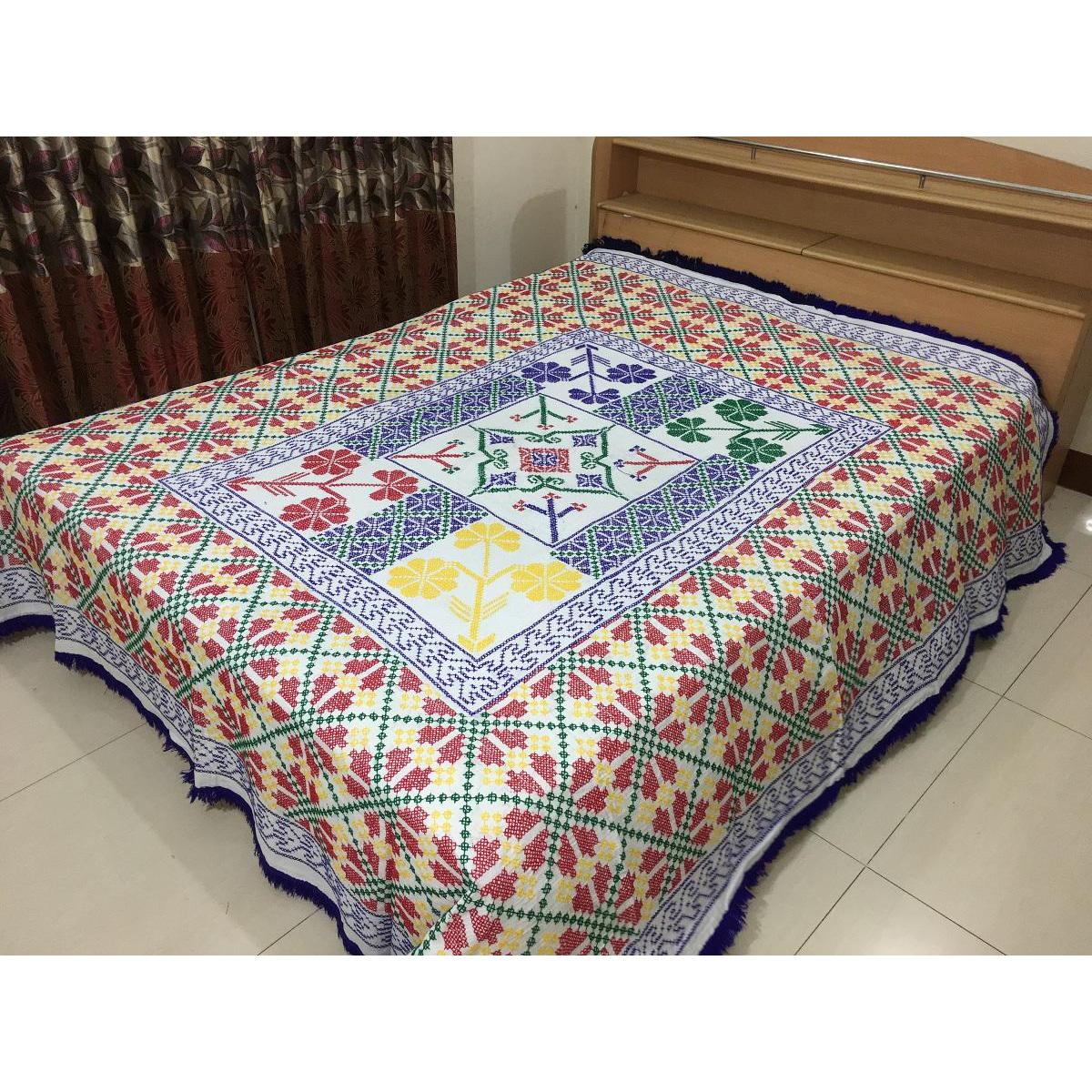 Hand Made Cotton Nakshi Katha - Multi Color