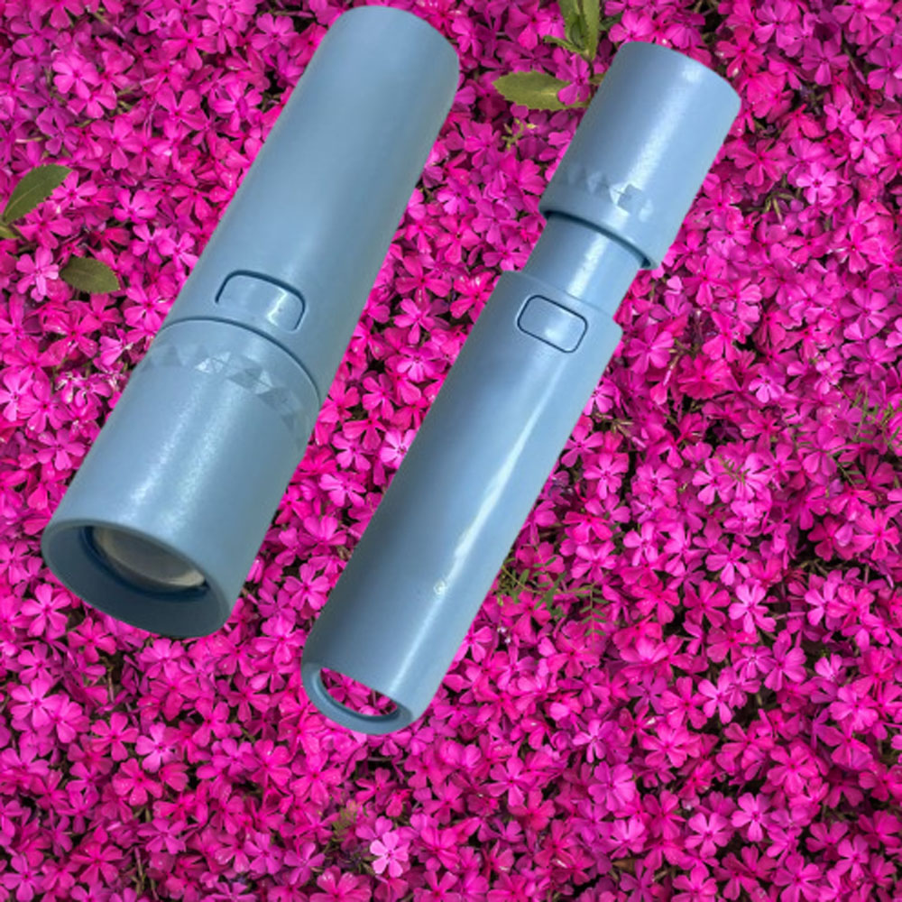 Mini Pocket Rechargeable Zoom LED Torch Light (Light Blue). 