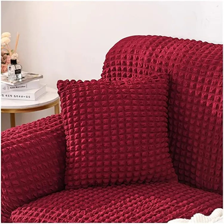 Maroon store sofa cushions