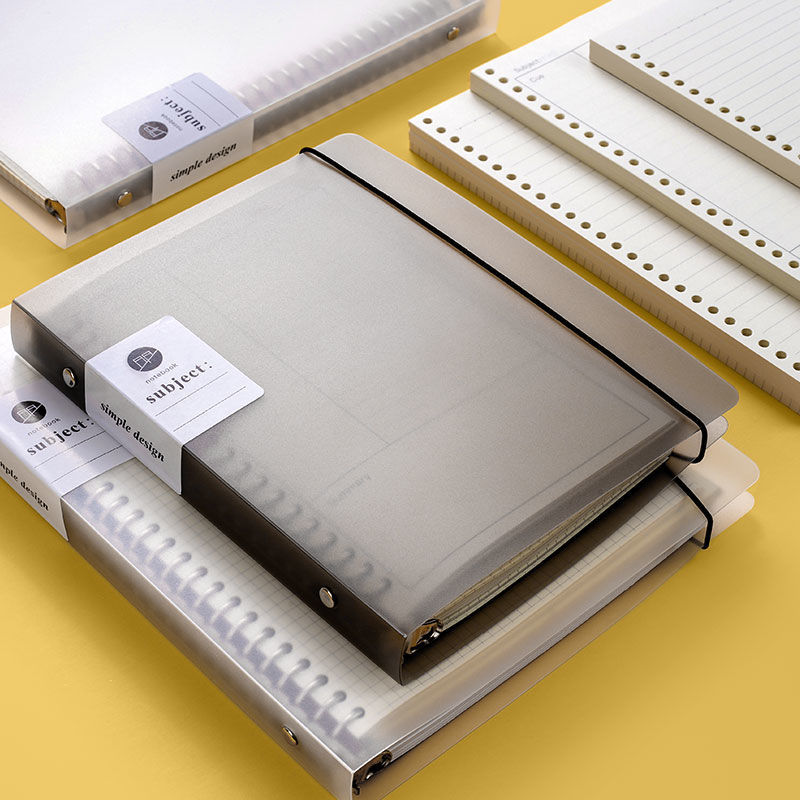 B5 Loose Spiral Notebook Notebook Extra Thick Removable Shell A5 Horizontal Line Refill Draft Notebook for Correction Junior High School Grid Foreign Trade. 