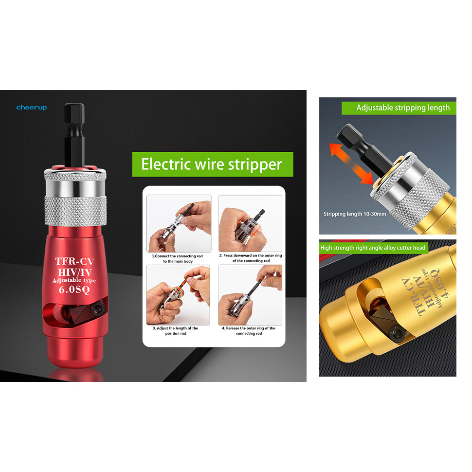 Wire Twisting Drill Attachment Electric Drill Wire Stripper Portable Power Drill Wire Stripper Tool High Strength Rustproof Cable Wire Twister for Easy Stripping. 