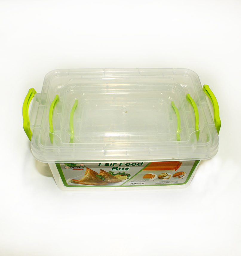 Plastic Food Storage Container Box With Lids - 3pes Set. 