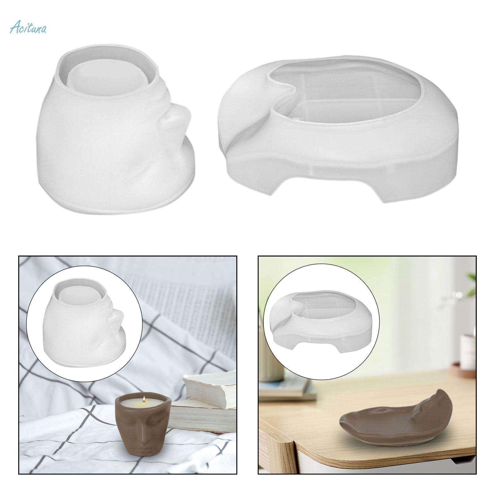 Abstract Human Face Silicone Model Epoxy Resin Casting Model DIY Clay Model Cup. 