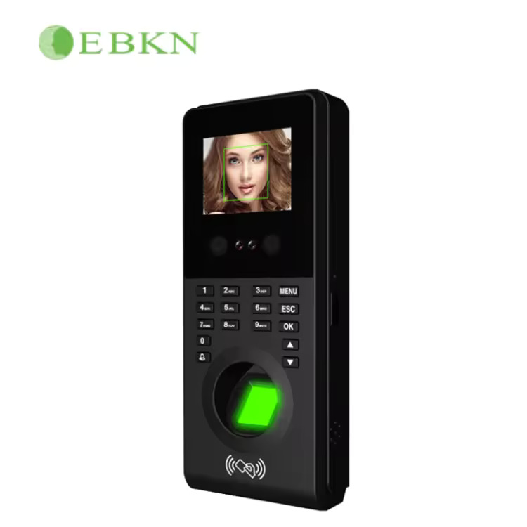 WiFi Attendance System Machine with Facial Recognition Fingerprint Scanner and 13.5 MHz NFC Card Scanner 12V DC with Paid Cloud platform and sms alert compatible. 
