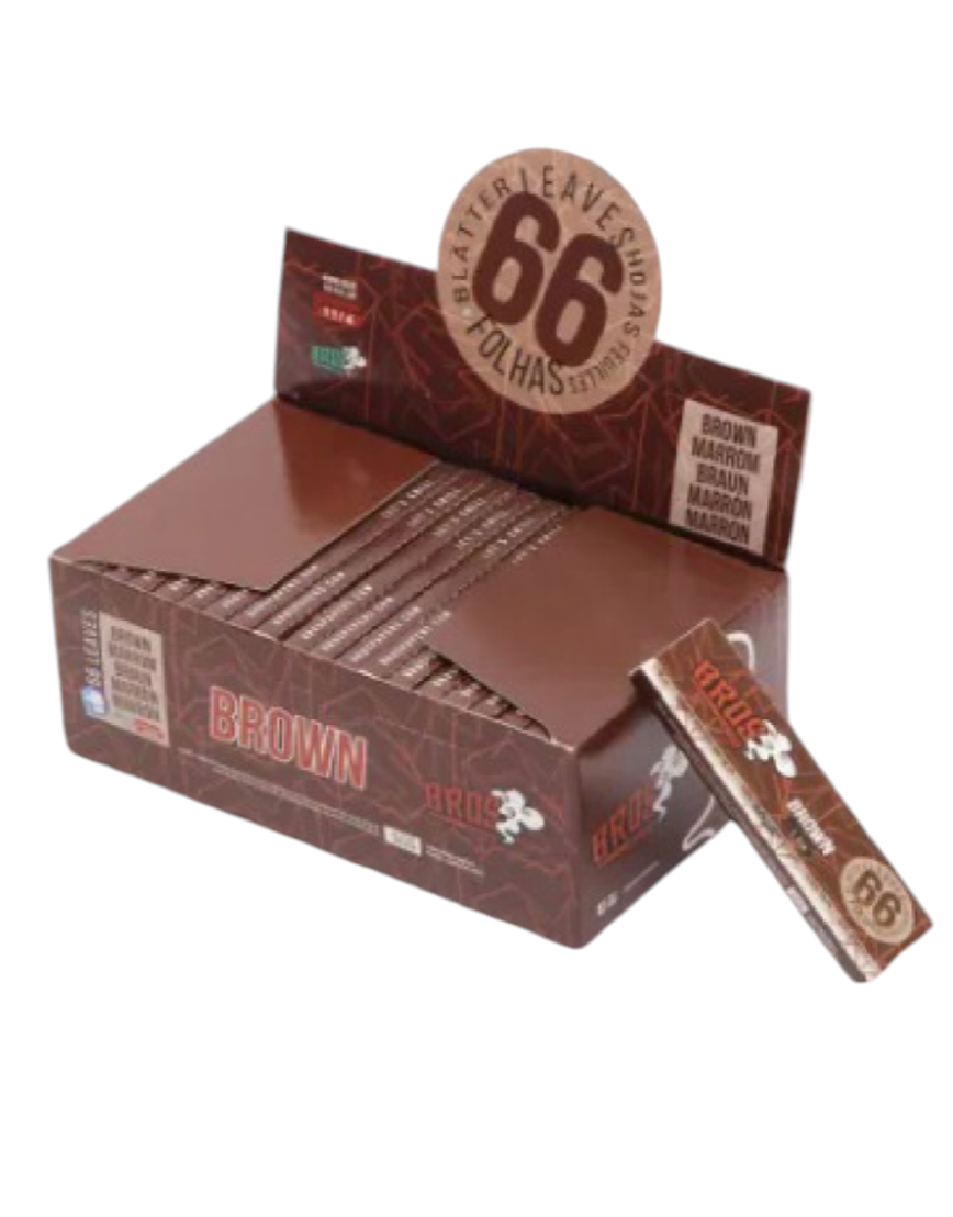 Bros Brown king size regular rolling Papers-66  Main Box (50 boxes). 