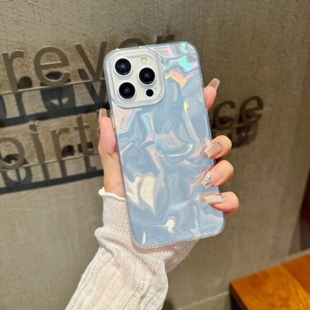 Shock Absorber Protective Soft Cover For Samsung A50 Galaxy A30S A50S A21S A31 A51 4G M40S A71 Luxury Electroplated Couple Shell Feather Water Ripple Pattern Transparent And Glossy Phone Case Dreamy All Inclusive Lens Casing. 