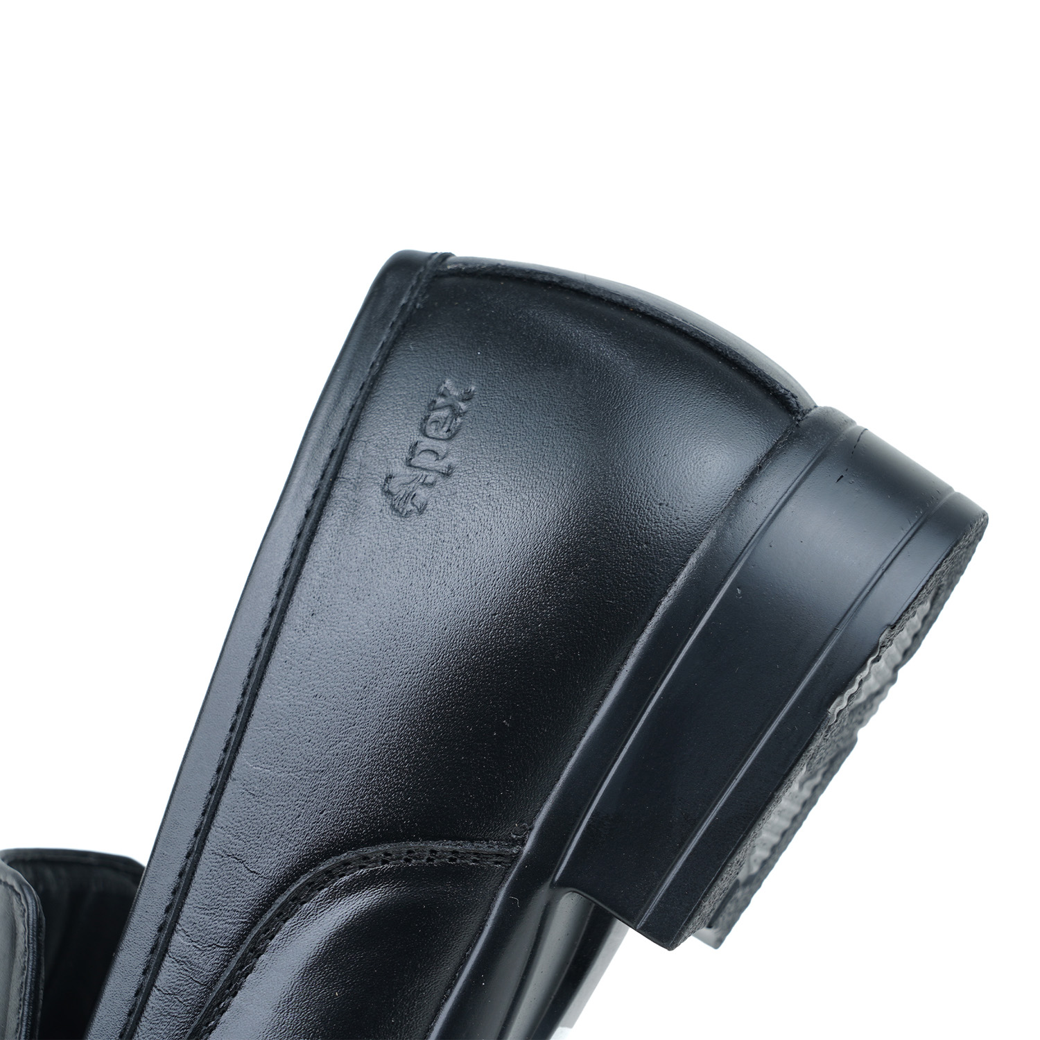 Apex Black Leather Dress Shoe For Men. 