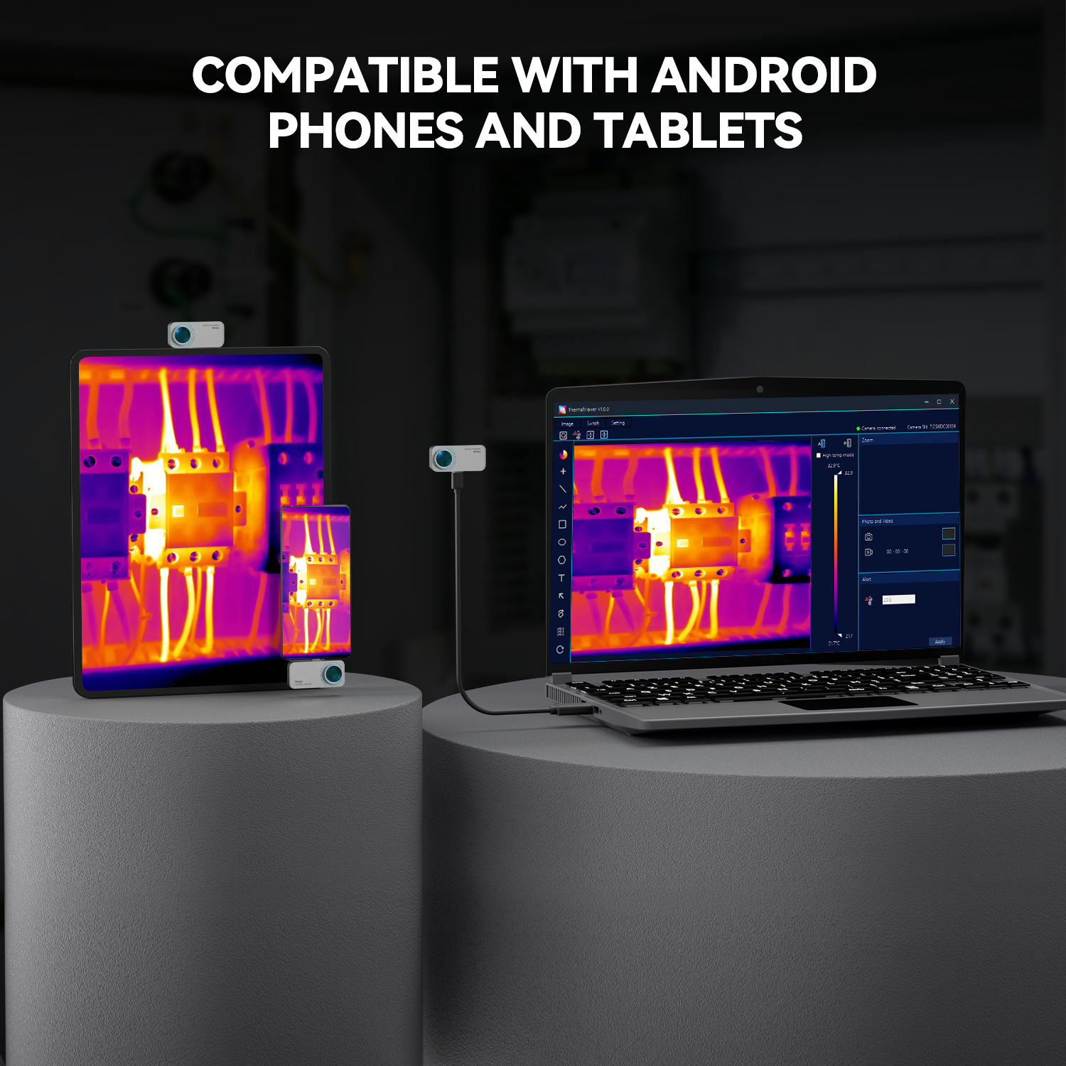 MILESEEY Thermal Camera Android TR160i TR256i 256x192 Infrared Thermal Imager for Phone, Panel Circuit Repair Tool. 