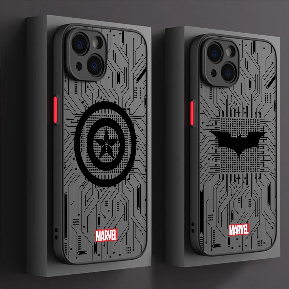 Phone Case for Apple iPhone 8 Plus XS X 12 Mini 7 6S 11 Pro 15 Pro SE 14 Pro Max 13 XR Cover Marvel Spider Man Iron Man. 