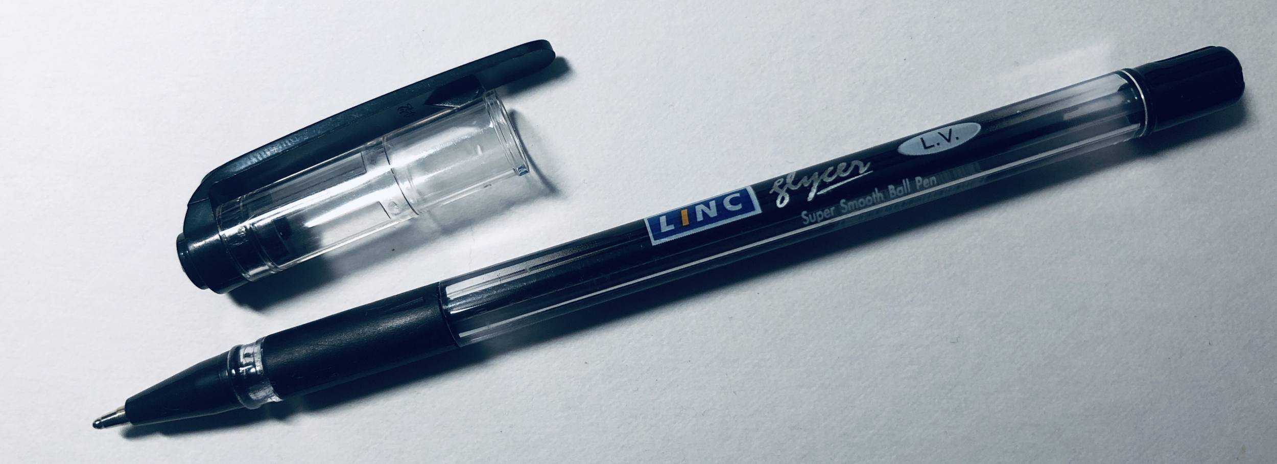 Linc Glycer Ball Pen, Fine Tip, Cap off, 6mm,  ( Pack of 12) 1 Dozen.. 