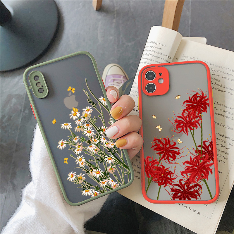 XS Maxro maxi 11 17 8 pl Butterfly Lavender Higan Flower Phone Case for iphone us 12 13 min5 14 p X XR Shockproof Case Cover. 