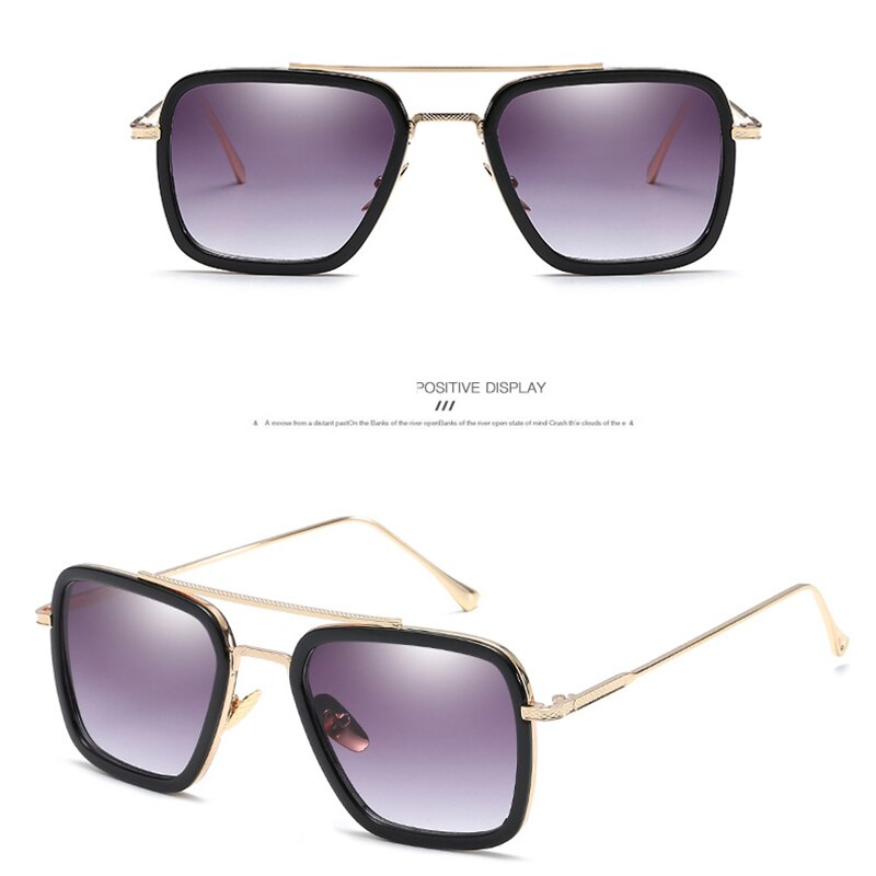 【VisioN Shop】silver blueIron Man Tony stark for men women lunette lentes gafas de sol mujer soleil feminino gothic steam punk oculos vintage. 
