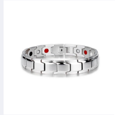 Men's Titanium Steel Magnetic Wholesale Tennis Bracelet Health Germanium Magnetic Bracelet Luxury Men's Bracelet(null)