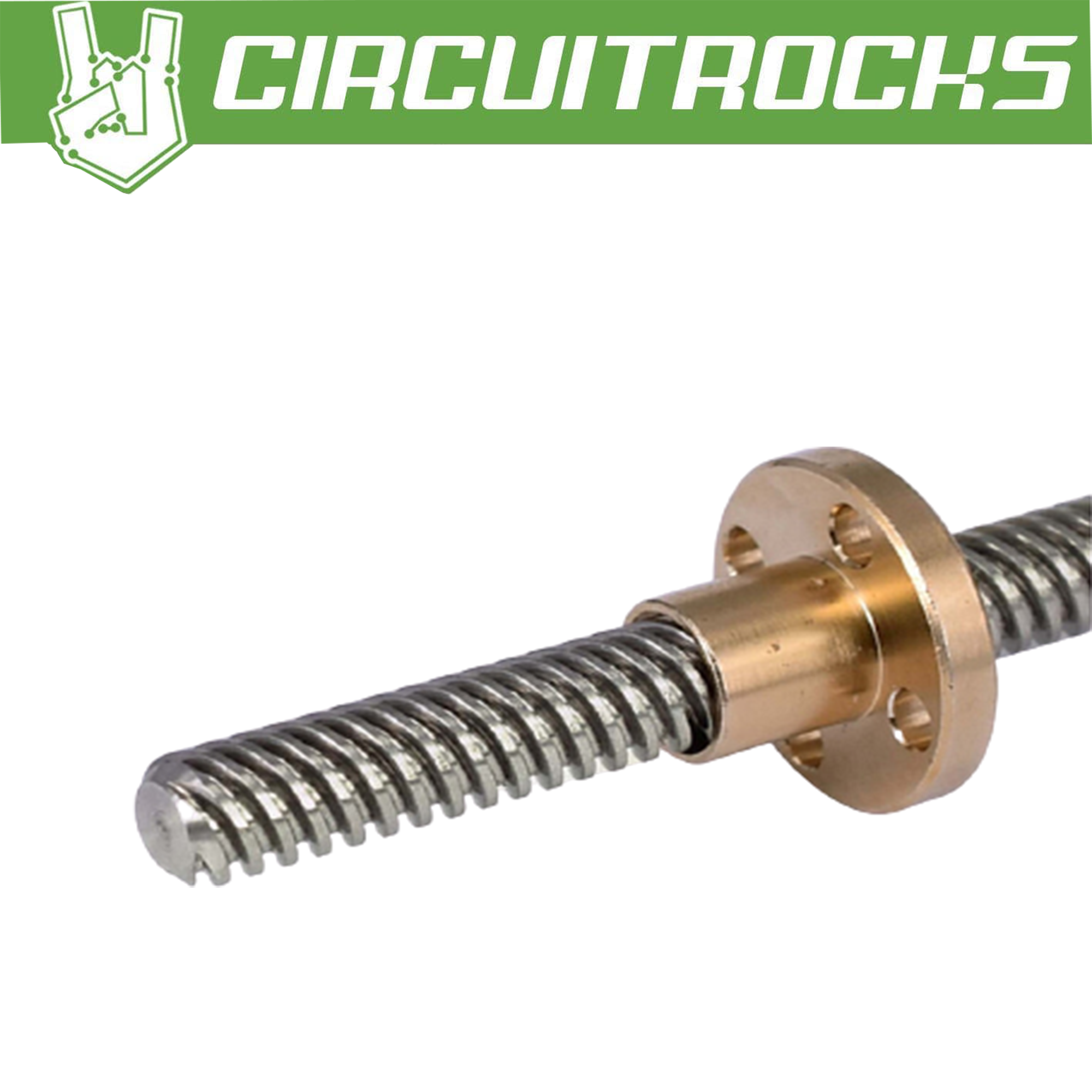 Circuitrocks Lead Screw T8 Stainless Steel with Brass Nut For Linear Actuator Capable of Precision Open-Loop Positioning