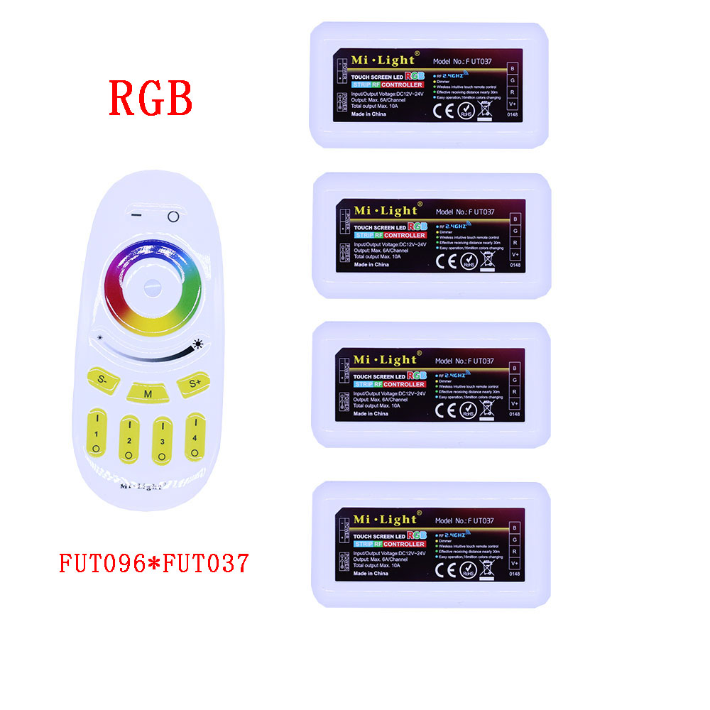 CCT RGB RGBW RGBCCT Single color Mi Light box LED Color temperature adjust controller 4 zone 2.4G RF Wifi Remote Control Smart. 