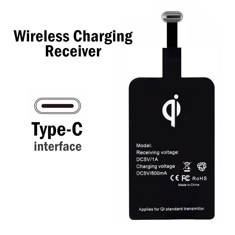 Qi Wireless Charging Receiver for Realme 6 7 8 9 Pro Plus 9 Pro+ Phone Wireless Charger Pad with USB Type-C Charging Adapter. 