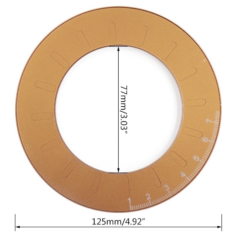 5Inches Round Geometry Ruler Metal Scale Ruler Drawing Circle Ruler Round Template Ruler for Designer Teacher Carpenter. 