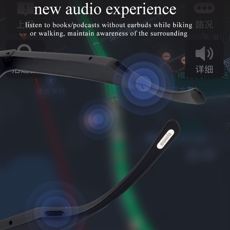 2023 KY01 Smart Glasses - Anti-blue UV Lens Bluetooth Music Player CE ROHS Certification IPX5 Smart Creative Electronics glass. 
