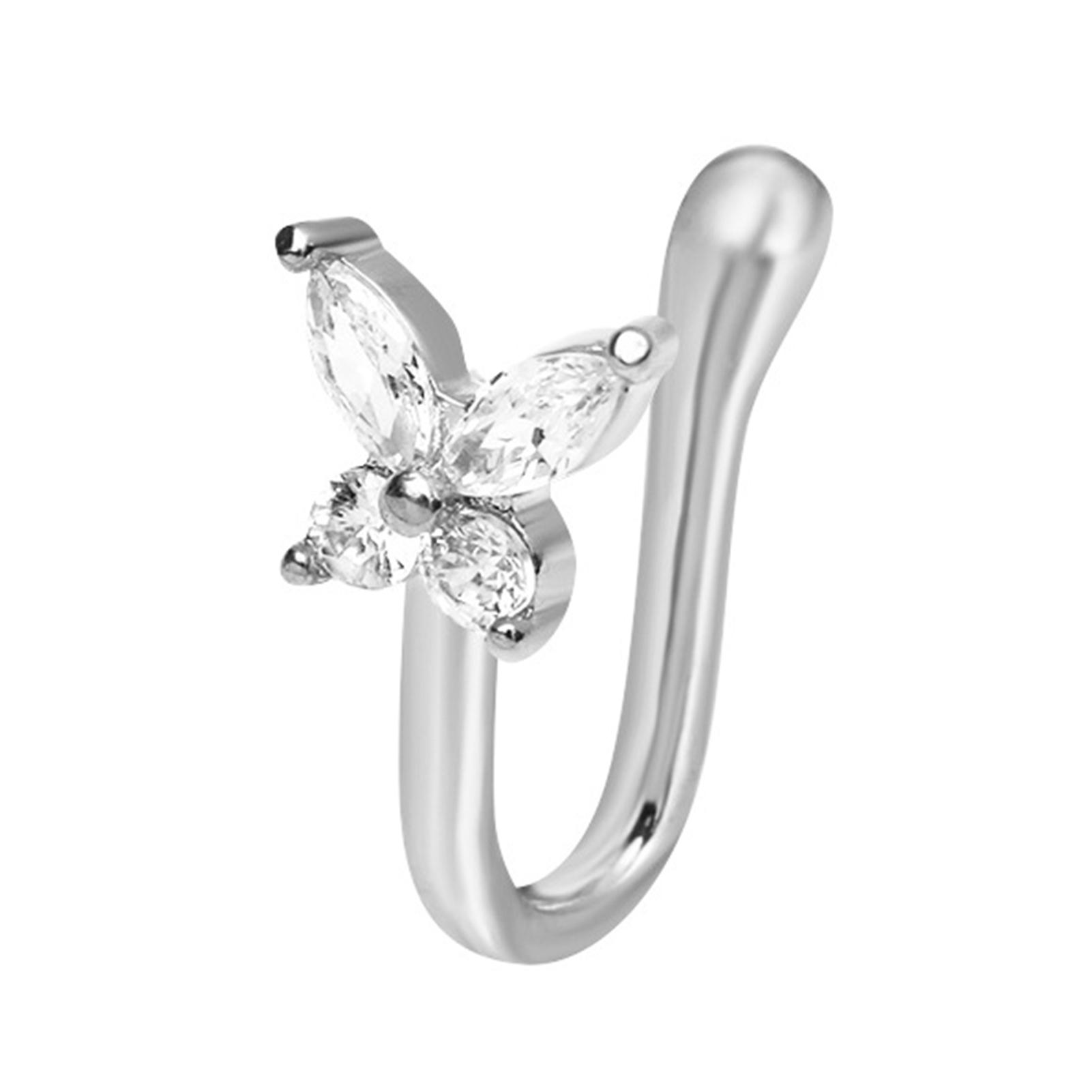 Non Piercing Nose Ring Indian Style Simple Shiny Nose Stud
