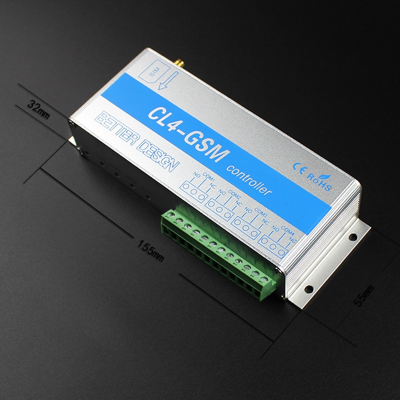 4 Channel Relay CL4-GSM SMS GSM APP Wireless Controller(US Plug). 