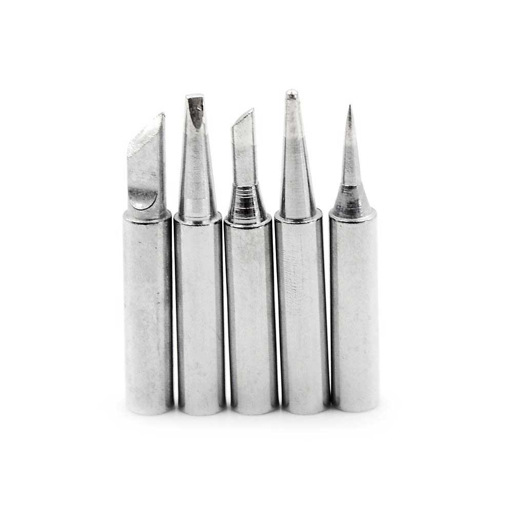 5Pcs Set Of SILVER 900M-T-I 900M-T-2.5D 900M-T-K 900M-T-B 900M-T-3C Soldering Tip Bit Lead Free Soldering Iron Professional Bits Replacement Pencil Soldering Solder Iron Tip For Soldering Iron & Soldering Station Tip. 