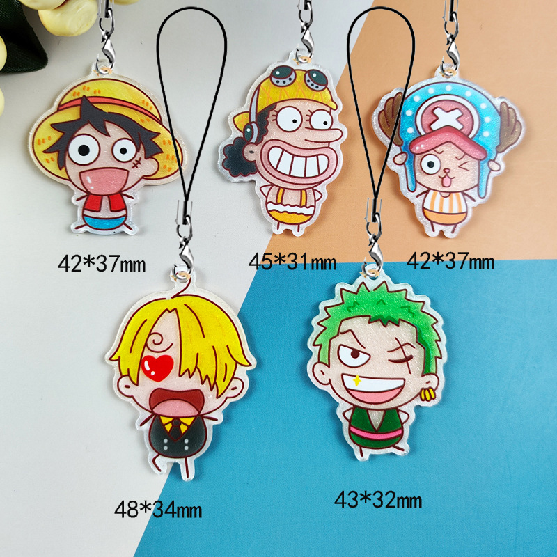 Japanese Anime Cartoon Acrylic Keychain Resin Epoxy Mobile Phone Multi-using Keychain Pendant
