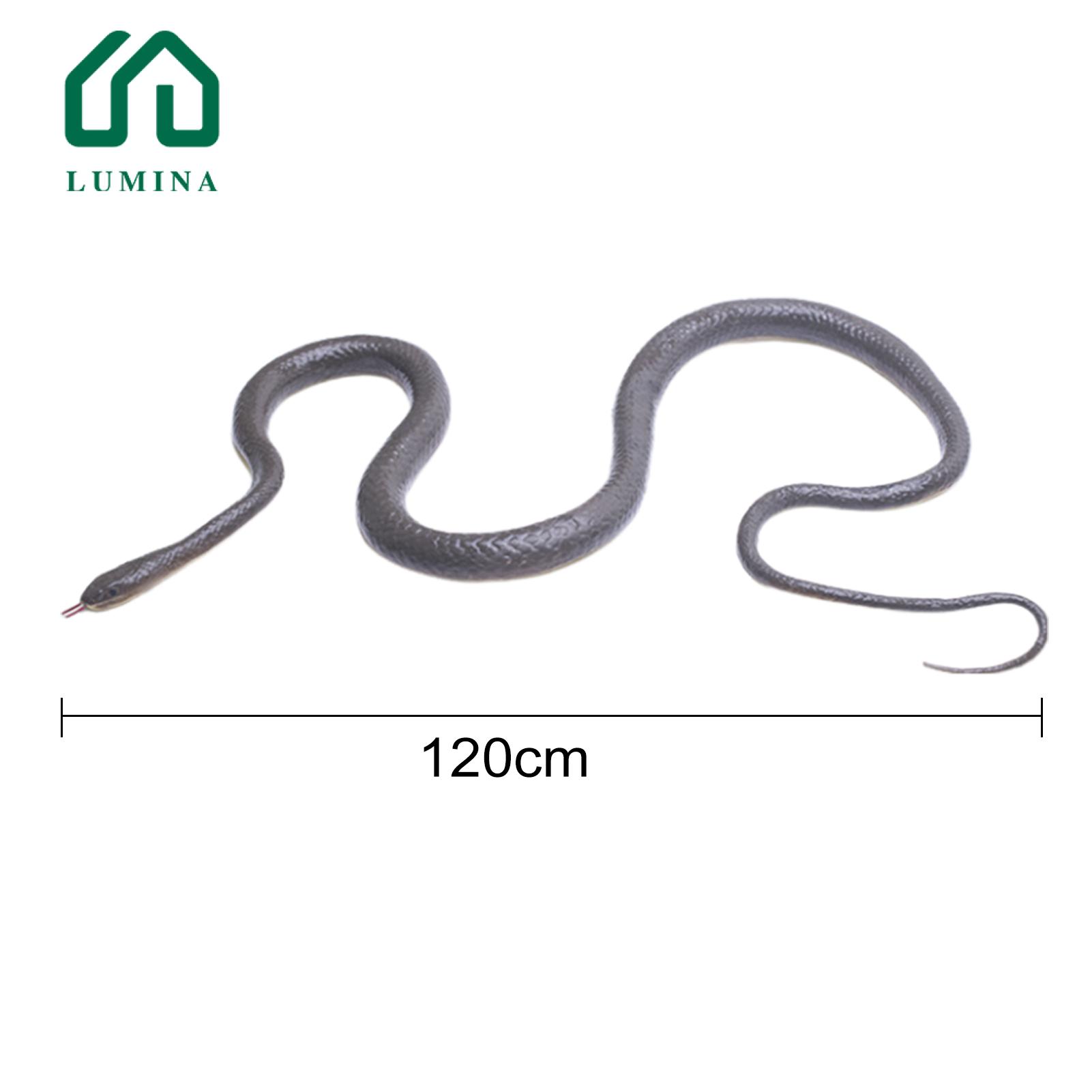 Lumina Prankster Snake Toy Realistic Rubber Snake Prank Toy for Halloween Party Gag Gift Fun S-shaped Snake Model for Kids Adults Perfect for Tricking Friends 120cm Realistic Snake Toy. 