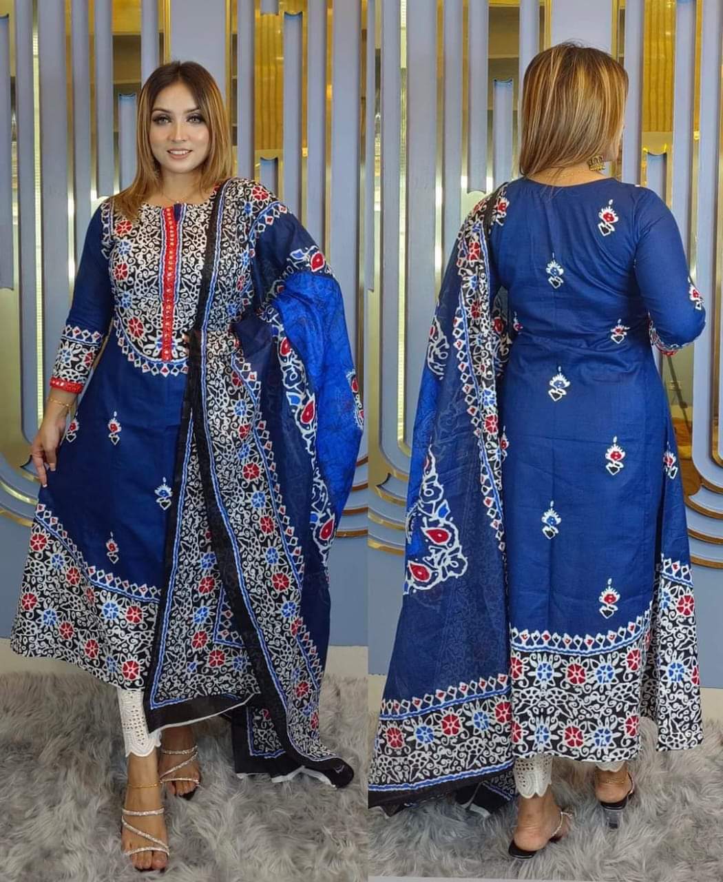 Pure Cotton 3 Pcs Salwar Set - PCSS02