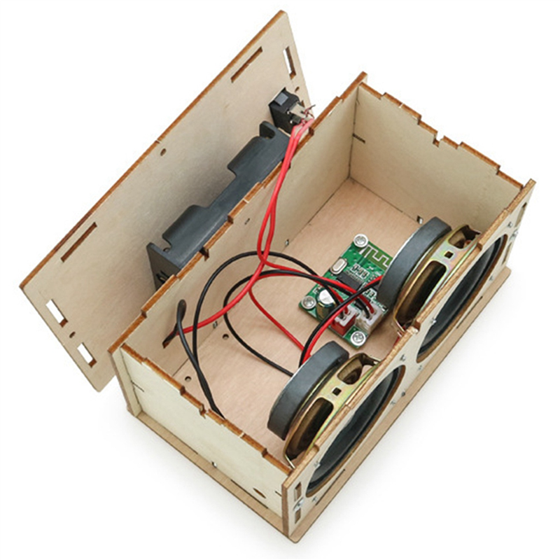 5set DIY Bluetooth Speaker Box Kit Electronic Sound Amplifier Builds Your Own Portable Wood Case Bluetooth Speaker Sound. 