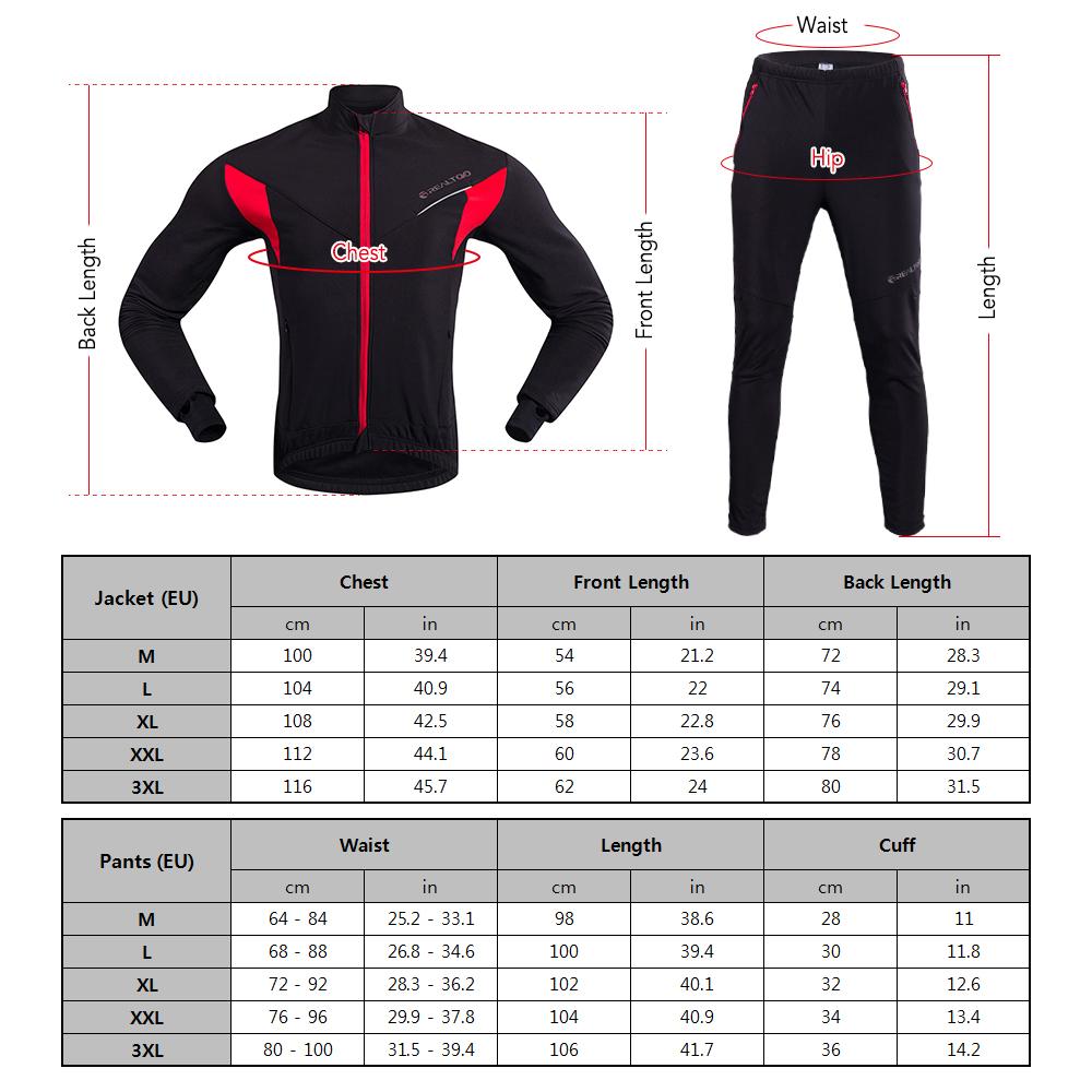 ROCKBROS Winter Cycling Suit Thermal Clothing Set Men's Cycling