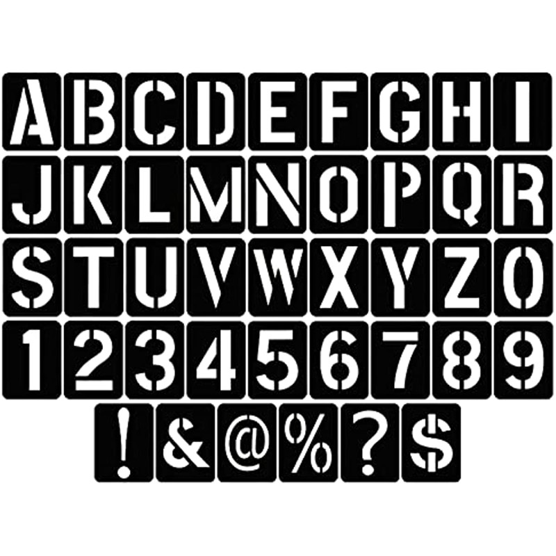 42pcs Letter Alphabet Stencils Plastic Templates Reusable Number Stencils Letters Templates Stencil Large Number and Letter Stencils for Craft Painting DIY Art on Wood,Wall,Stones. 