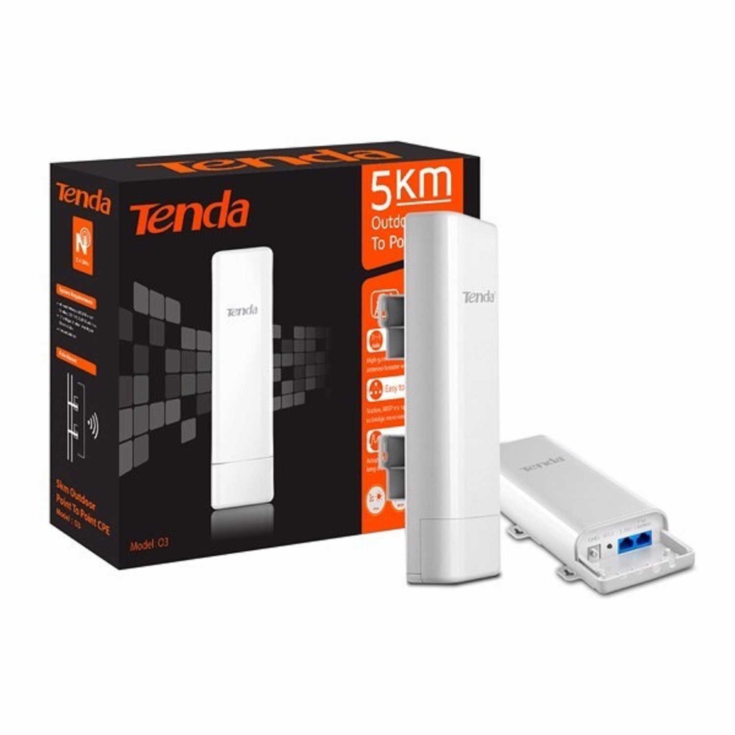 Router Tenda O3 Wireless 5km Outdoor Point To Point CPE. 