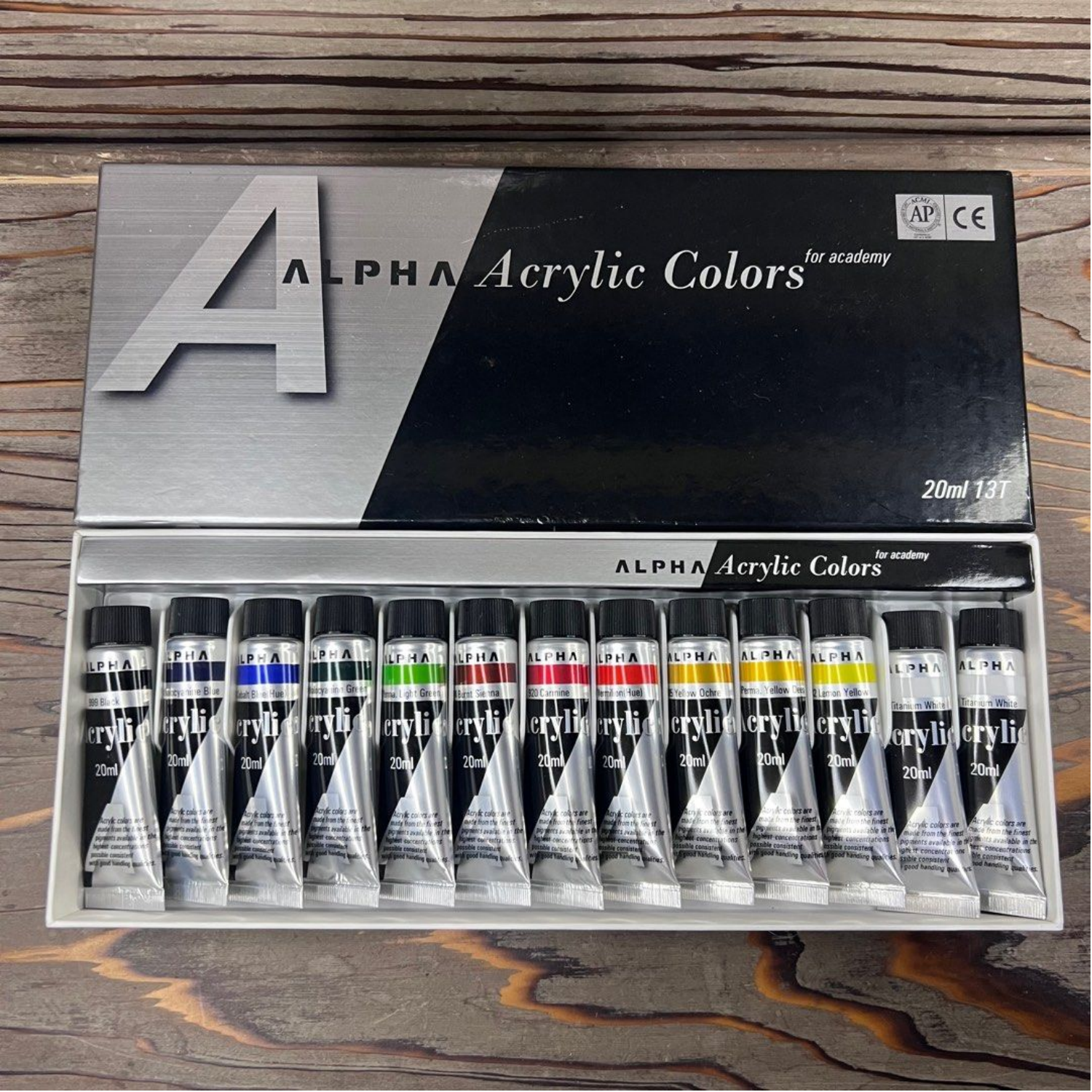 Alpha Silver Label - Set 36 Colori Acrilici Da 20 Ml - Alta Qualità, Brillanti, Asciugatura Rapida