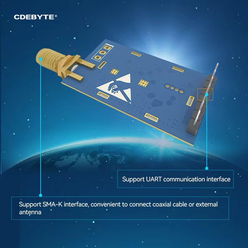 E34-2G4D27D/original nrf24l01 RF chip 2.4G wireless transceiver module with automatic frequency hopping and full dual channel high-power transparent transmission. 