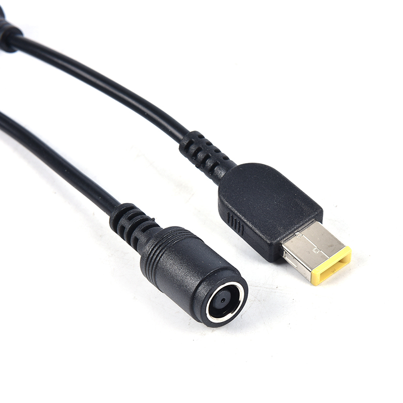 Round Jack to Square Plug Adapter Charger Power Converter For Lenovo Thinkpad. 